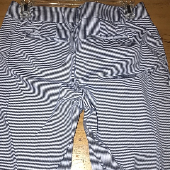 Talbots The Perfect Crop Pants Striped 2P - Picture 5 of 7